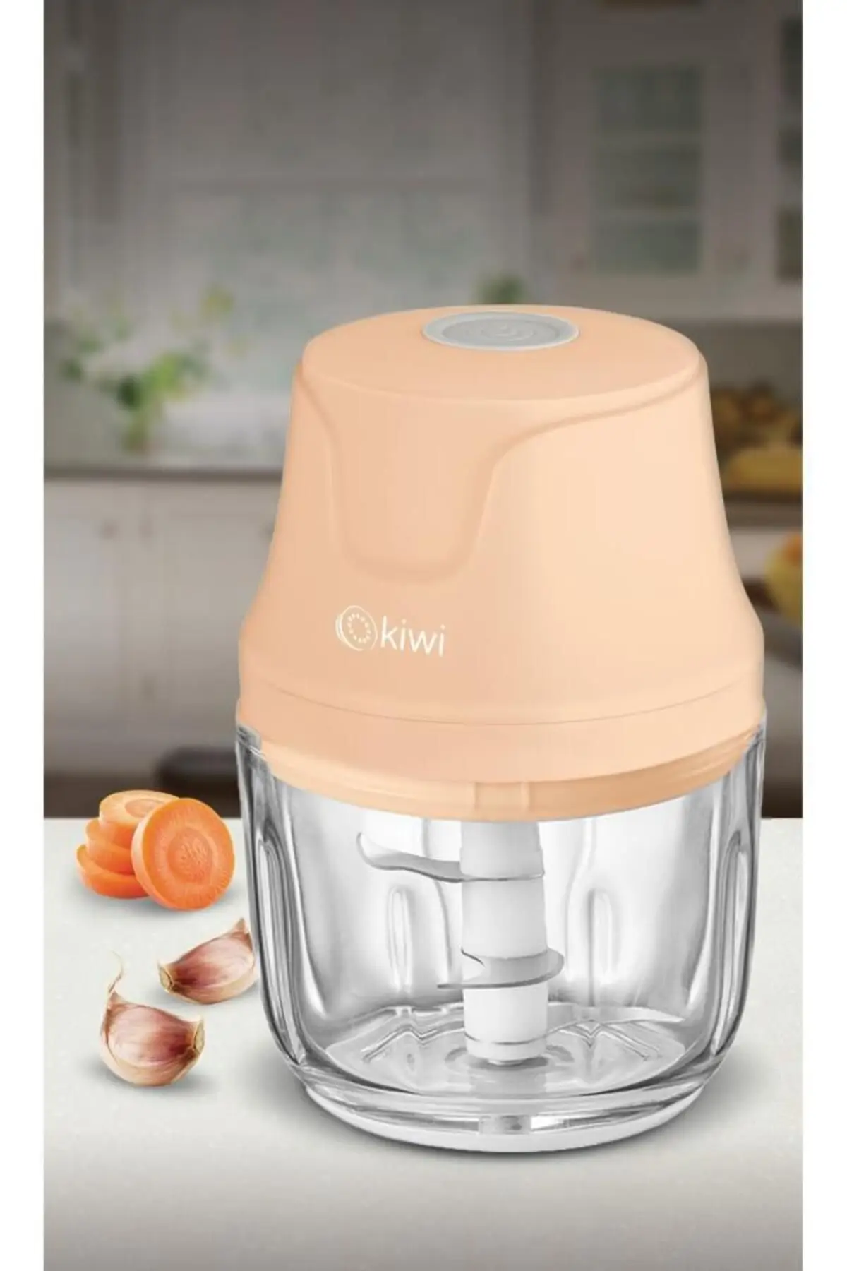 Kiwi Kc-8204 3 Bıçaklı Şarjlı Cam Gıda Doğrayıcı Krem Kiwi Kc-8204 3 Bıçaklı Şarjlı Cam Gıda Doğrayıcı Krem