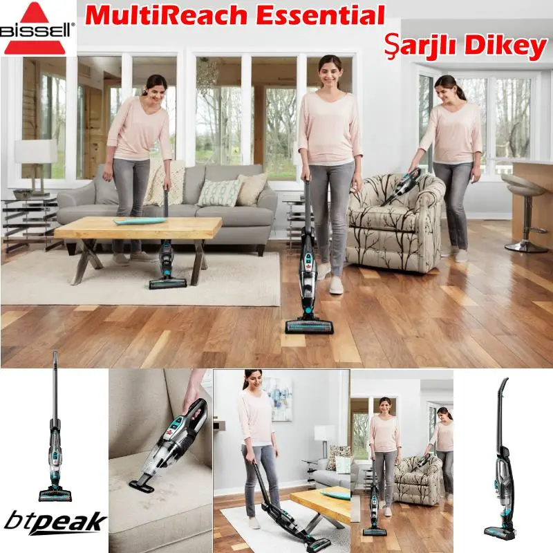 Bissell MultiReach Essential 18V 2`si 1 arada Şarjlı Dikey Süpürge Bissell MultiReach Essential 18V 2`si 1 arada Şarjlı Dikey Süpürge