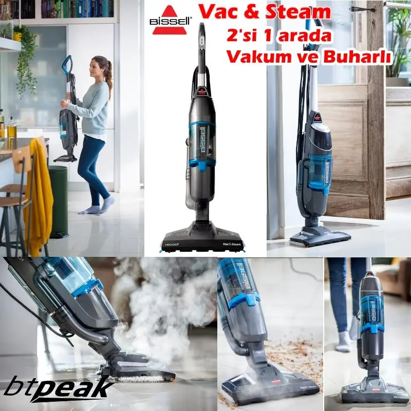 Bissell Vac & Steam 2`si 1 arada Vakumlu ve Buharlı Temizlik Makinesi Bissell Vac & Steam 2`si 1 arada Vakumlu ve Buharlı Temizlik Makinesi