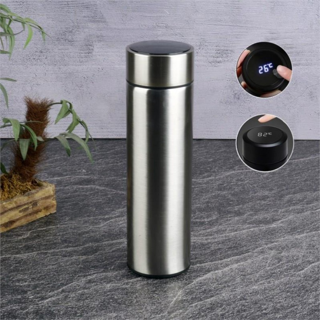 Btpeak Led Derece Göstergeli 500ml Akıllı Termos-Gri -12/24 Saat Sıcak/Soğuk Btpeak Led Derece Göstergeli 500ml Akıllı Termos-Gri -12/24 Saat Sıcak/Soğuk