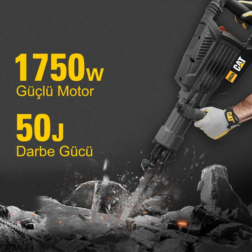 CAT DX29 1750Watt 50 Joule Profesyonel 30MM HEX Kırıcı CAT DX29 1750Watt 50 Joule Profesyonel 30MM HEX Kırıcı