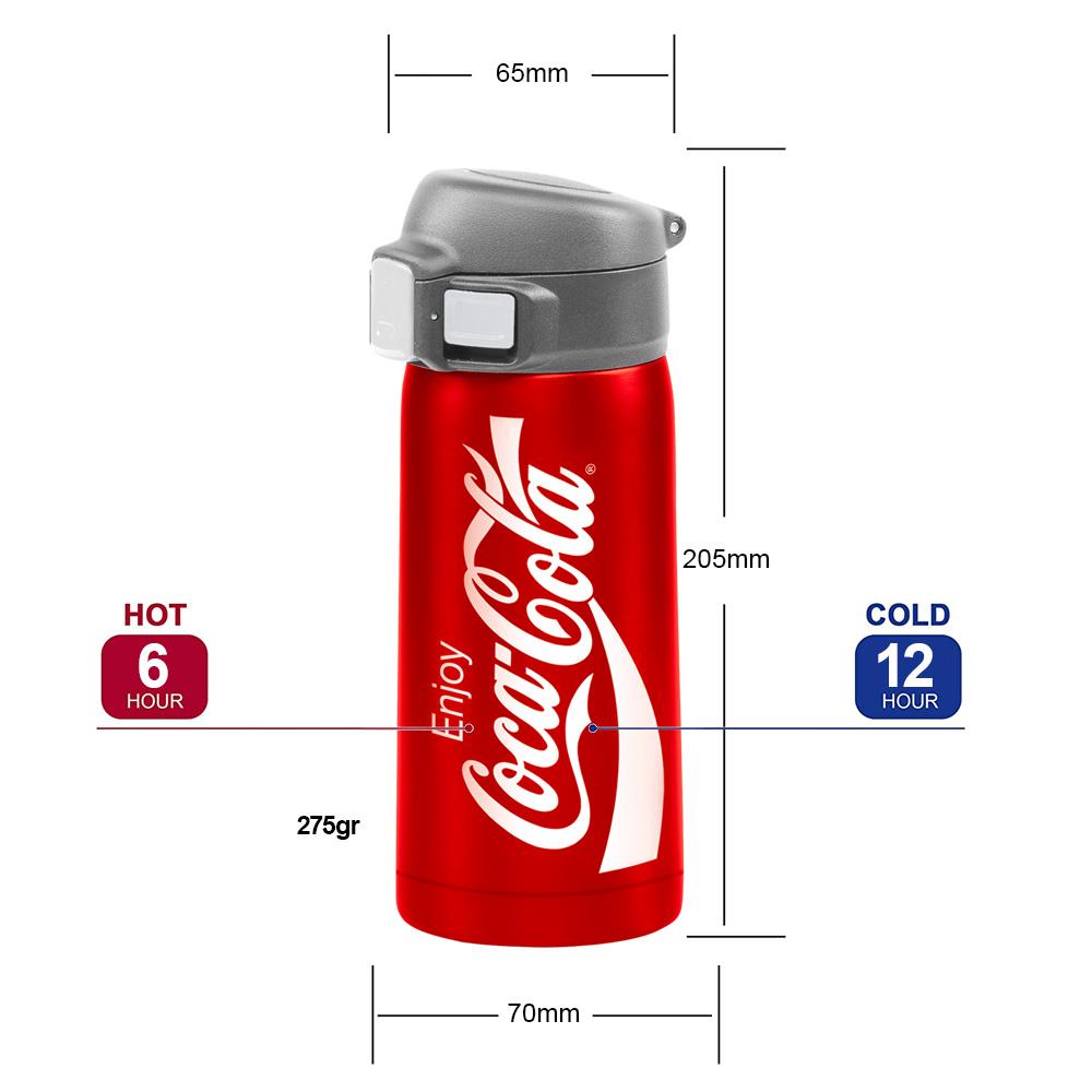 Coca-Cola CCMDB35 0,35L Vakumlu Çift Yalıtımlı Paslanmaz Çelik Seyahat Bardağı /Termos Coca-Cola CCMDB35 0,35L Vakumlu Çift Yalıtımlı Paslanmaz Çelik Seyahat Bardağı /Termos