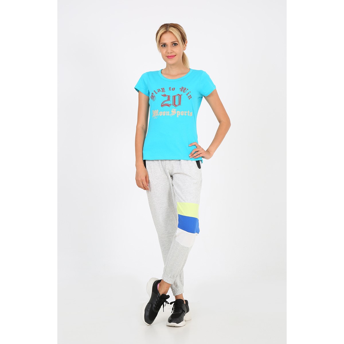 Moonsports Alisa Kadın 20 Baskılı Tshirt Moonsports Alisa Kadın 20 Baskılı Tshirt