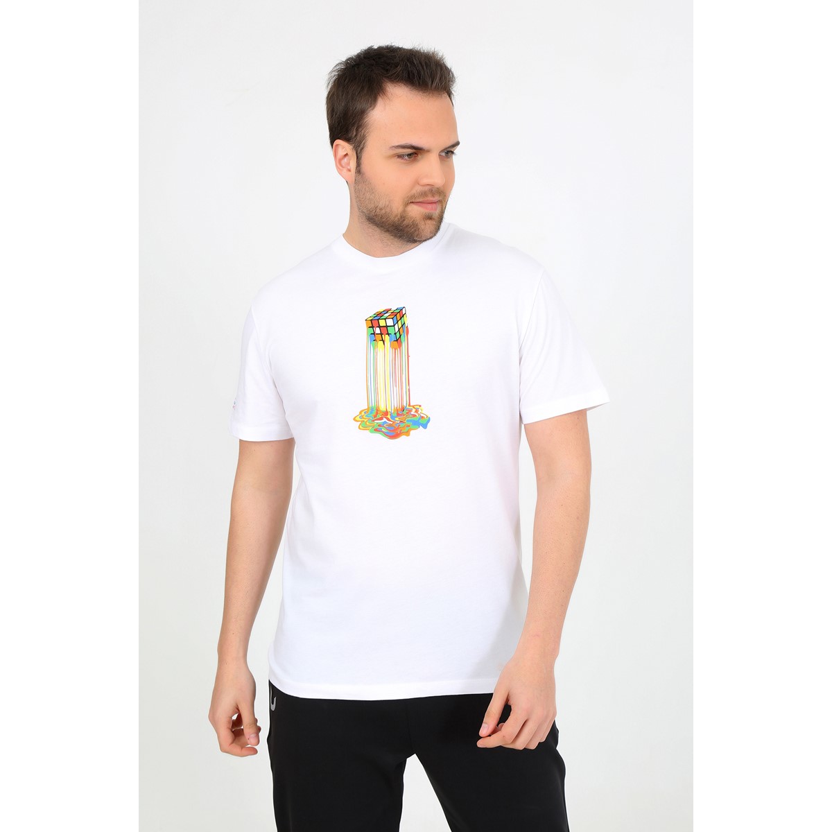 Moonsports Erkek Küp Baskılı Tshirt Moonsports Erkek Küp Baskılı Tshirt