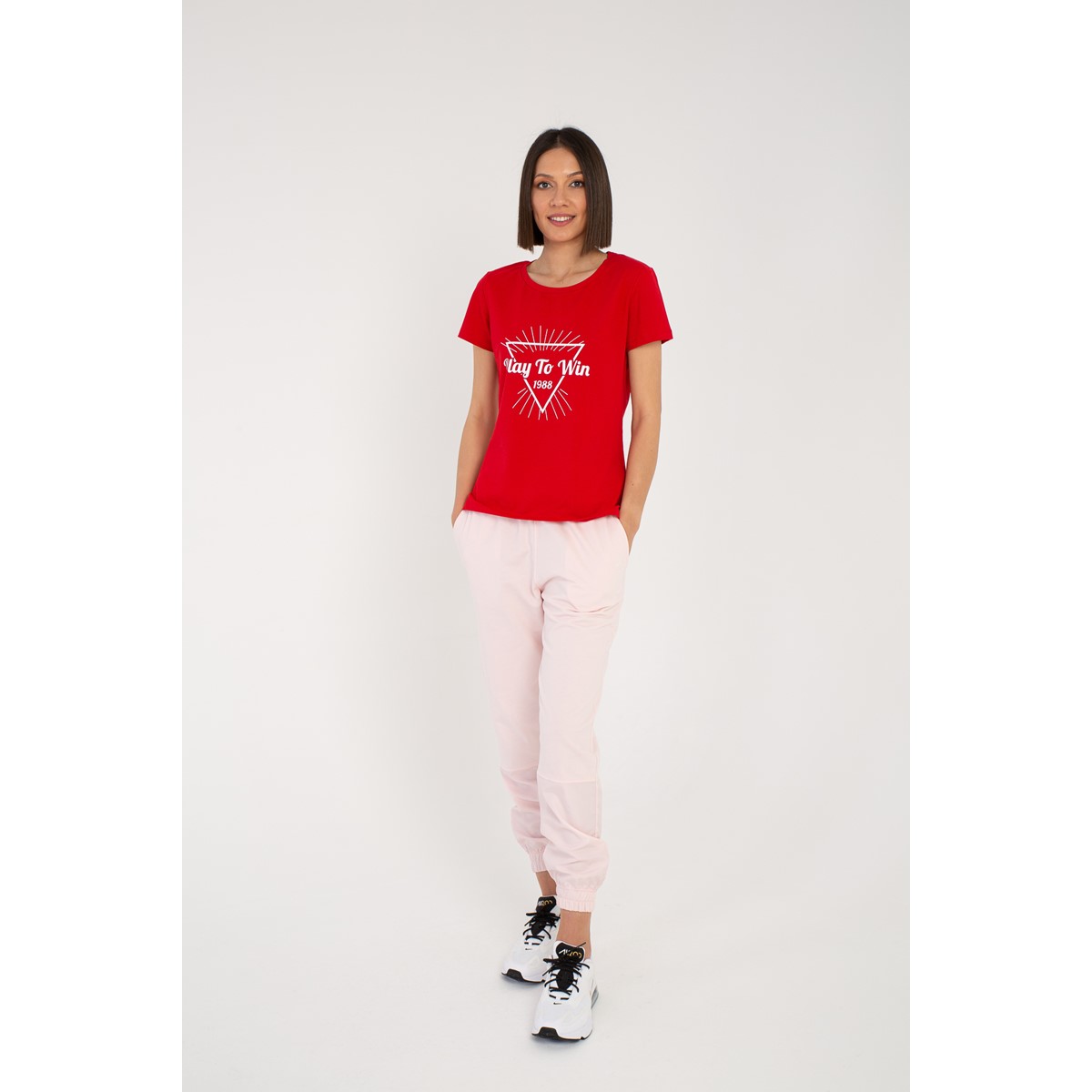 MoonSports Kadın Play To Win Baskılı Tshirt T-shirt MoonSports Kadın Play To Win Baskılı Tshirt T-shirt