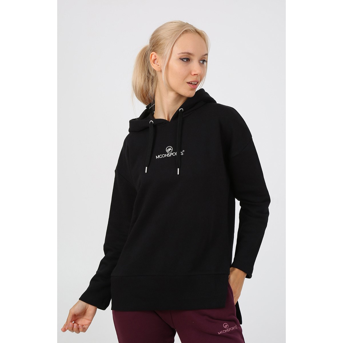 Moonsports Rose Kadın Kapüşonlu Sweatshirt Kapüşonlu Sweatshirt Moonsports Rose Kadın Kapüşonlu Sweatshirt Kapüşonlu Sweatshirt