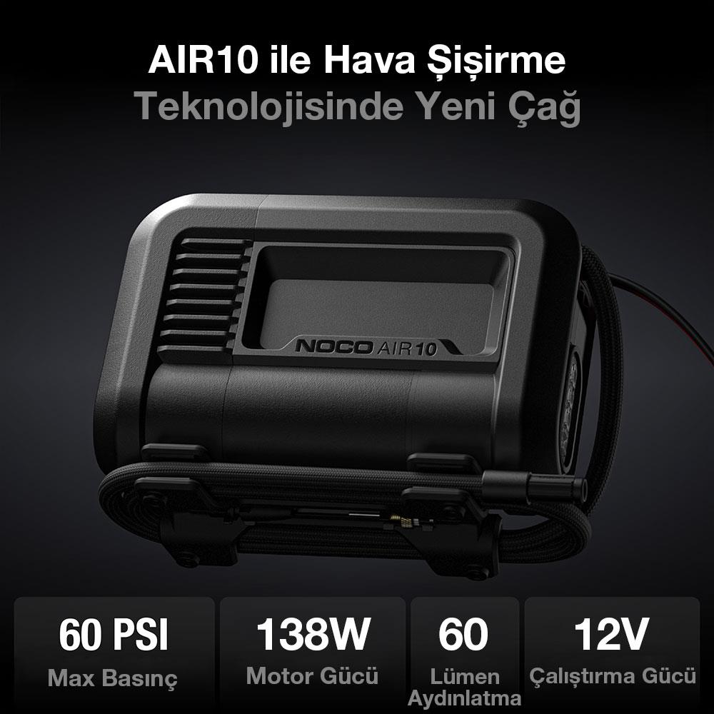 NOCO AIR10 12Volt 60 PSI Ayarlanabilir Dijital Basınç Göstergeli Profesyonel Lastik Şişirme Pompası NOCO AIR10 12Volt 60 PSI Ayarlanabilir Dijital Basınç Göstergeli Profesyonel Lastik Şişirme Pompası