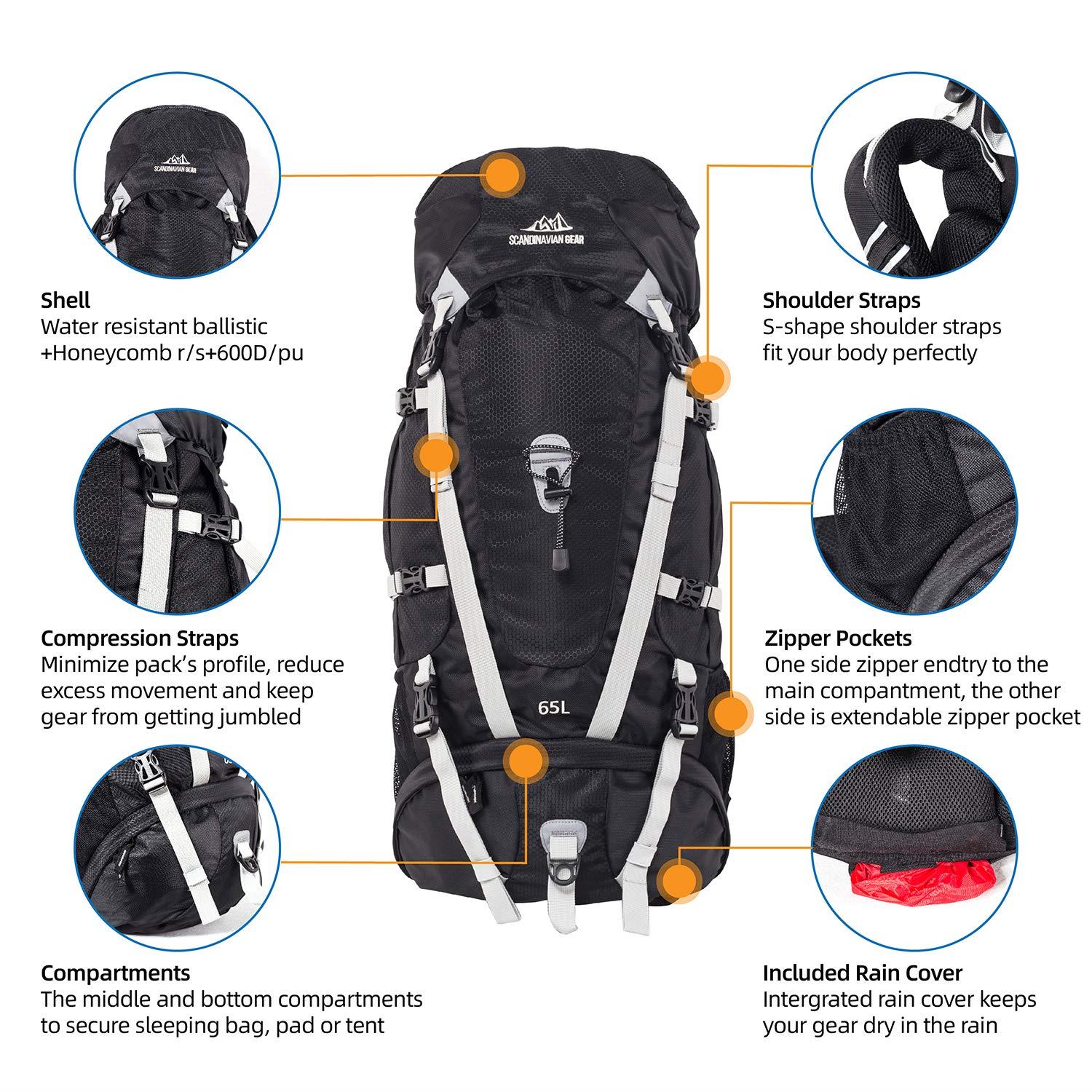 QuickUP Hiking Sırt Çantası 65 Litre-SİYAH QuickUP Hiking Sırt Çantası 65 Litre-SİYAH