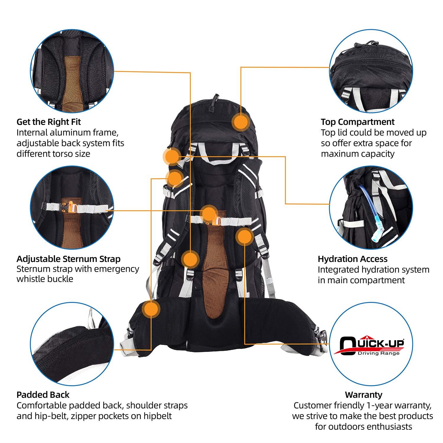 QuickUP Hiking Sırt Çantası 65 Litre-SİYAH QuickUP Hiking Sırt Çantası 65 Litre-SİYAH