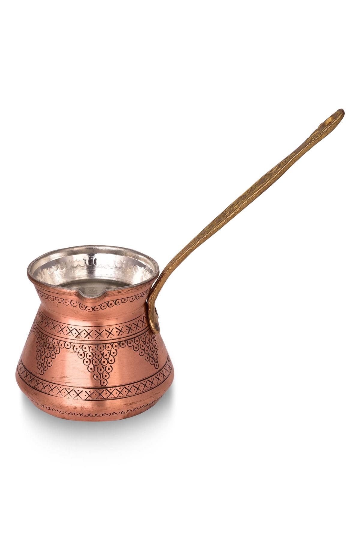 Cobper Premium Collection Gülani Kalın Bakır Cezve 380ml Cobper Premium Collection Gülani Kalın Bakır Cezve 380ml