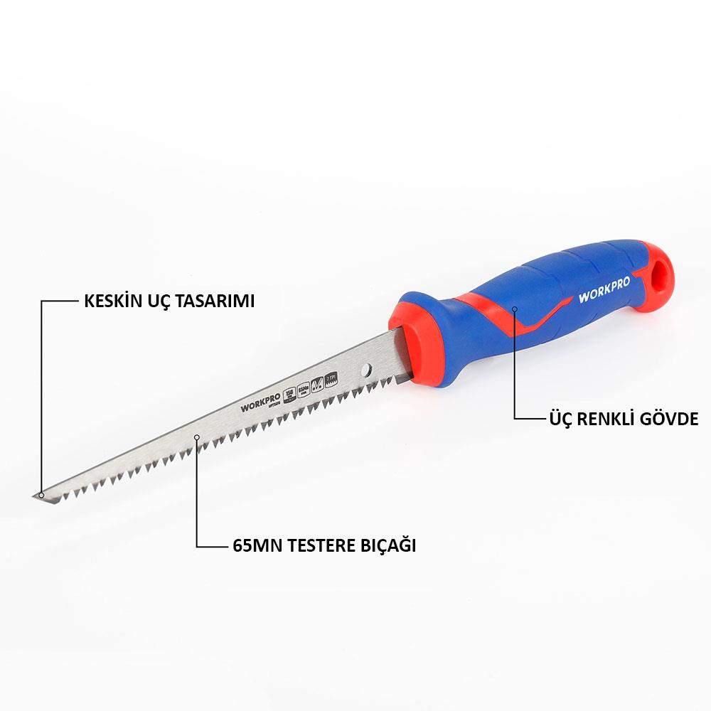 WORKPRO WP215016 150mm Hızlı Kesim Profesyonel Alçıpan Testeresi WORKPRO WP215016 150mm Hızlı Kesim Profesyonel Alçıpan Testeresi