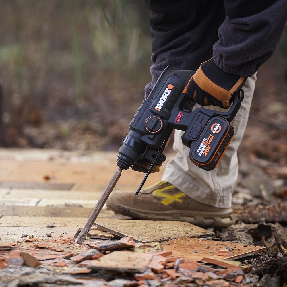 WORX WX381.9 20Volt 2J Profesyonel SDS-Plus Pnömatik Kırıcı/Delici + 3 Parça Delme Ucu (Akü Dahil Değildir) WORX WX381.9 20Volt 2J Profesyonel SDS-Plus Pnömatik Kırıcı/Delici + 3 Parça Delme Ucu (Akü Dahil Değildir)
