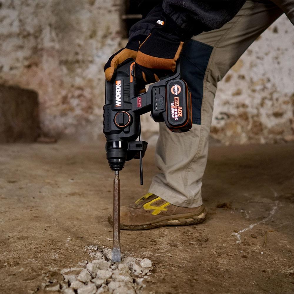 WORX WX381.9 20Volt 2J Profesyonel SDS-Plus Pnömatik Kırıcı/Delici + 3 Parça Delme Ucu (Akü Dahil Değildir) WORX WX381.9 20Volt 2J Profesyonel SDS-Plus Pnömatik Kırıcı/Delici + 3 Parça Delme Ucu (Akü Dahil Değildir)