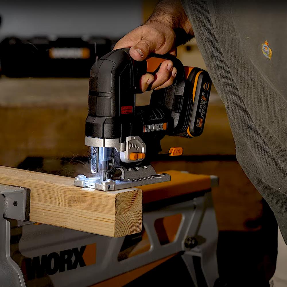 WORX WX542 20Volt 2.5Ah. Li-ion Tek Akülü Profesyonel Kömürsüz Şarjlı Dekupaj Testere WORX WX542 20Volt 2.5Ah. Li-ion Tek Akülü Profesyonel Kömürsüz Şarjlı Dekupaj Testere